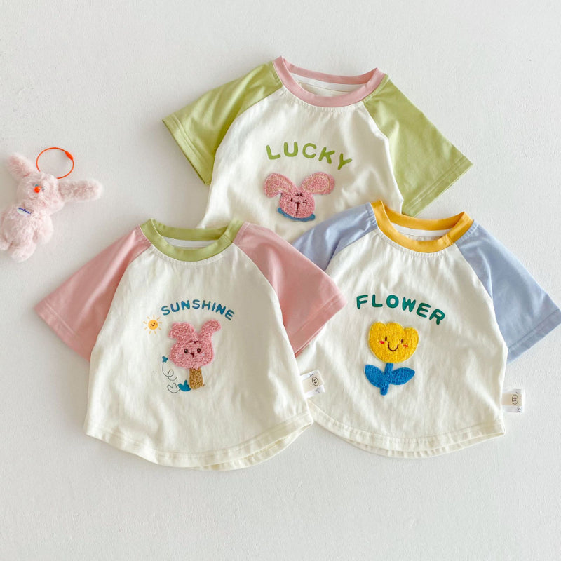 【BABY&KID】夏新作 カラーバリショートTシャツSK072006