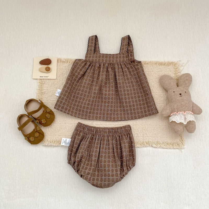 【BABY&KID】夏新作レトロチェックセットアップSK105407