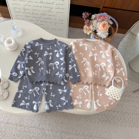 【BABY&KID】蝶結び柄セットアップSK100334