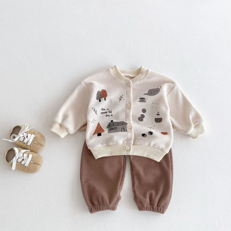 【BABY&KID】ワッフルカジュアルセットアップSK050801