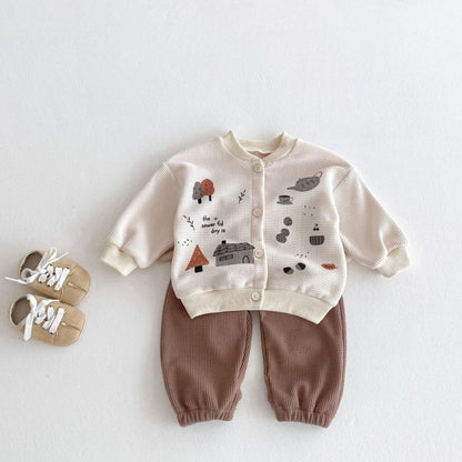 【BABY&KID】ワッフルカジュアルセットアップSK050801