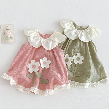 【BABY&KID】夏新作立体フラワーワンピースSK105913