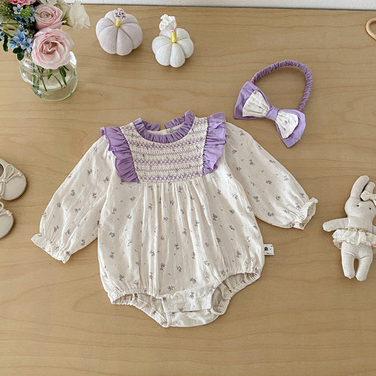 【BABY】小花柄総柄ロンパースSK103402