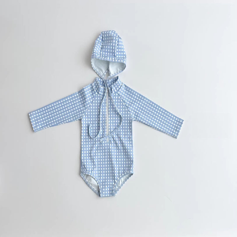 【BABY】夏新作 チェック、ドット柄水着SK090915