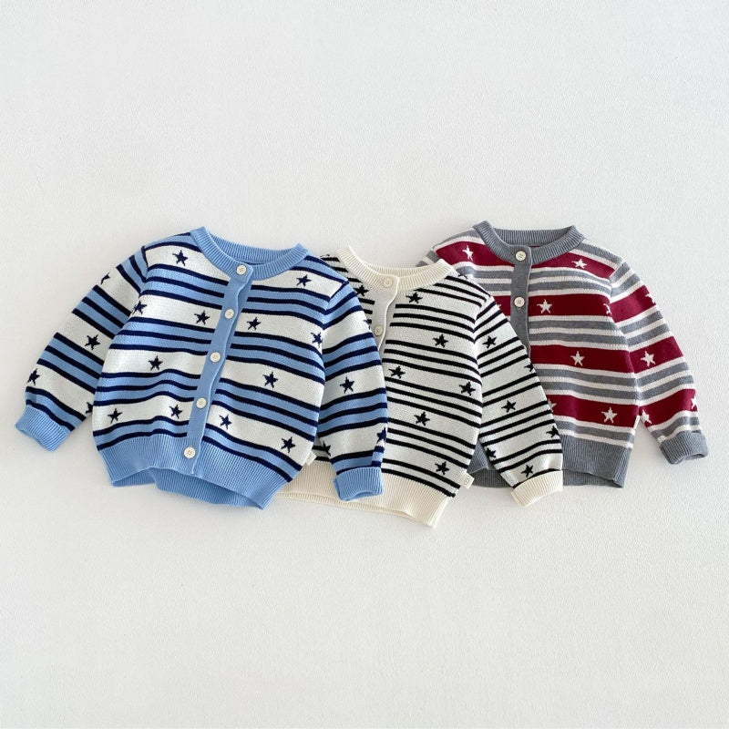 【BABY&KID】ボーダーニットカーディガンSK106606