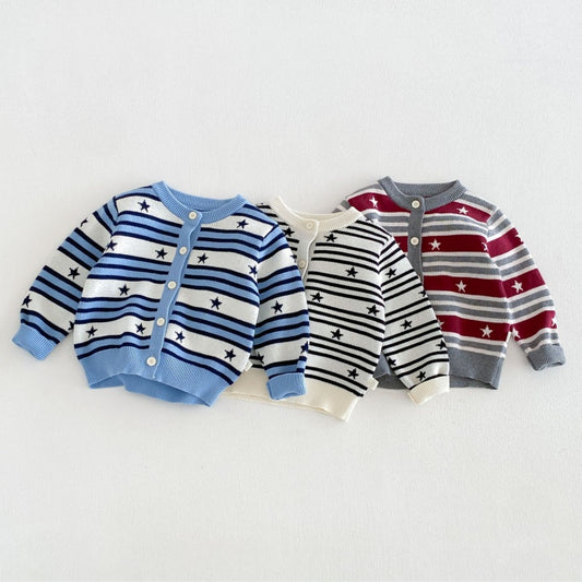 【BABY&KID】ボーダーニットカーディガンSK106606