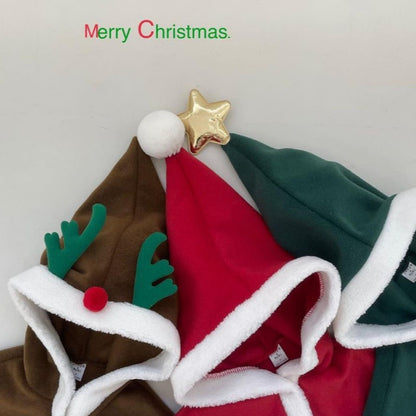 【BABY】韓国風あったかクリスマスポンチョSK102823