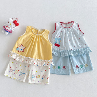 【BABY&KID】夏新作さくらんぼ、星柄セットアップSK105905