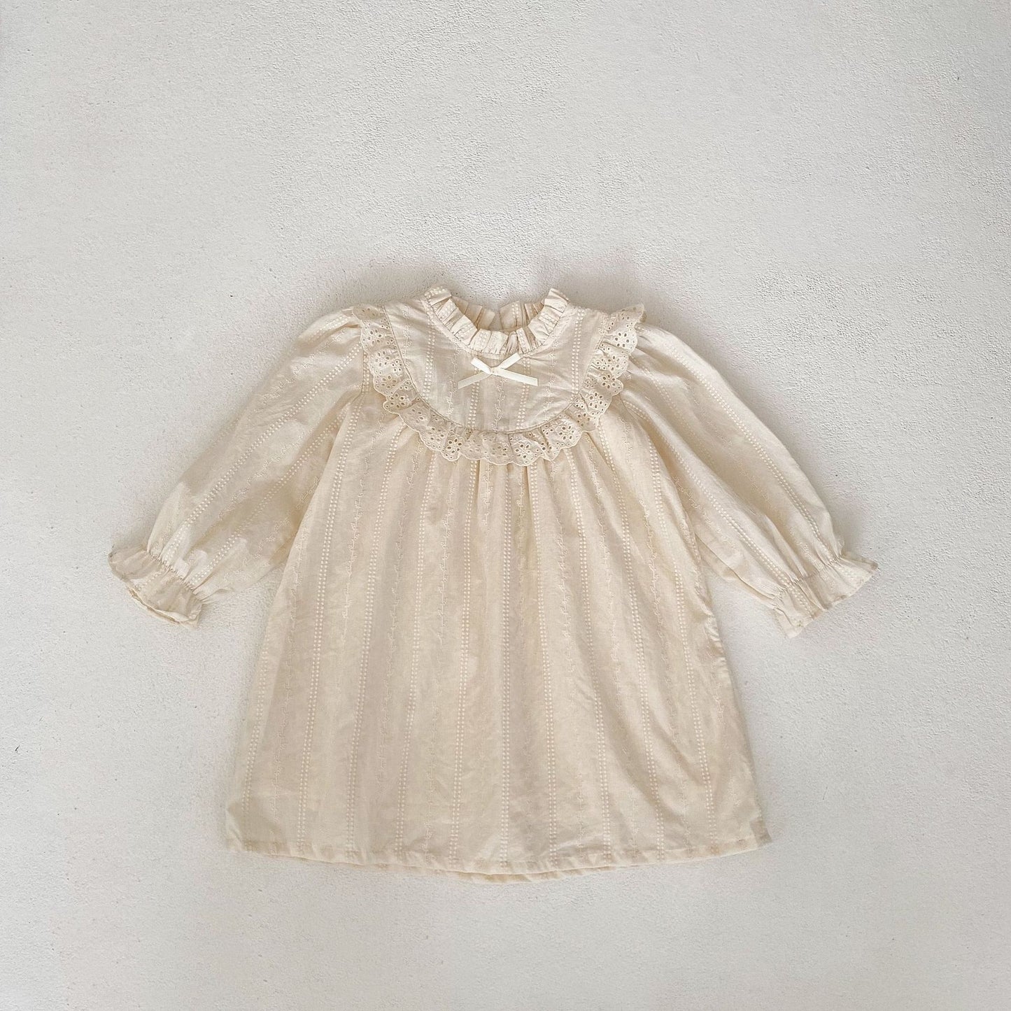 【BABY】レースクリームプリンセスロンパース、ワンピースSK030611
