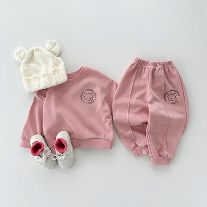 【BABY&KID】カートゥーンクマ可愛いセットアップSK023104