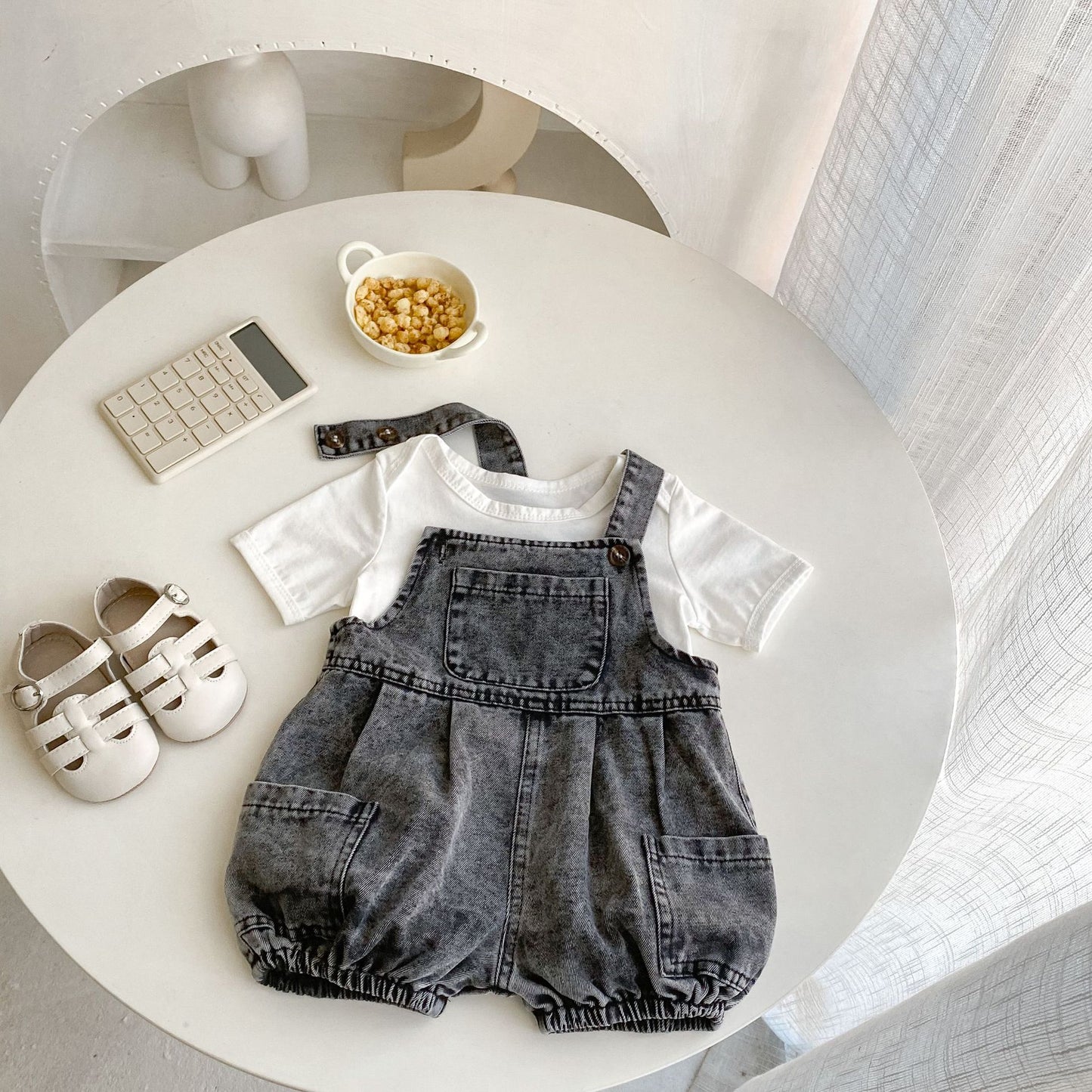【BABY】夏新作　レトロデニムサロペット、ＴシャツSK081312