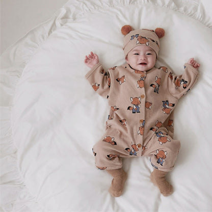 【BABY】ワッフル地キャラクターカバーオールSK101504