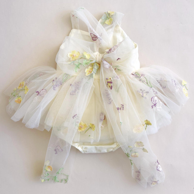 【BABY】夏新作 チュール刺繍キャミロンパースワンピSK082214