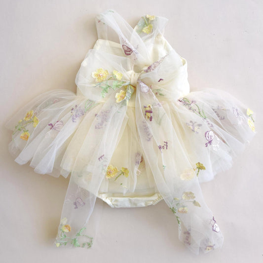 【BABY】夏新作 チュール刺繍キャミロンパースワンピSK082214