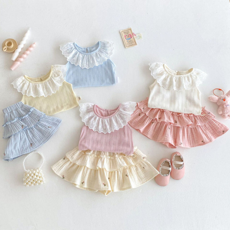 【BABY&KID】夏新作 刺繍カラーシャツ、バルーンパンツSK080617