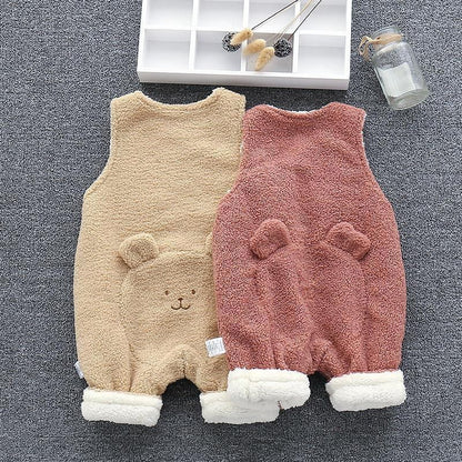 【BABY&KID】冬新作韓国風クマミミ付きサロペットSK11392