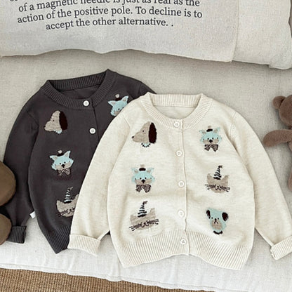 【BABY&KID】韓国風カートゥーンニットカーディガンSK101823