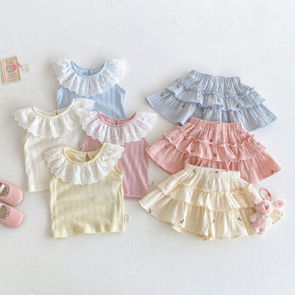 【BABY&KID】夏新作 刺繍カラーシャツ、バルーンパンツSK080617