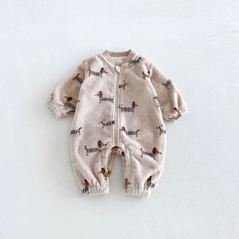 【BABY&KID】冬新作いぬリバーシブルボアカバーオールSK108501