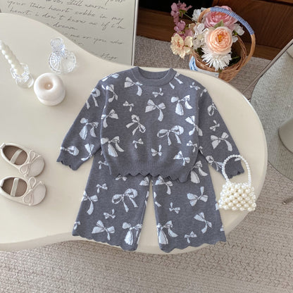 【BABY&KID】蝶結び柄セットアップSK100334