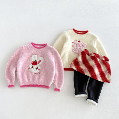 【BABY&KID】冬新作カートゥーン刺繍ニットSK108512