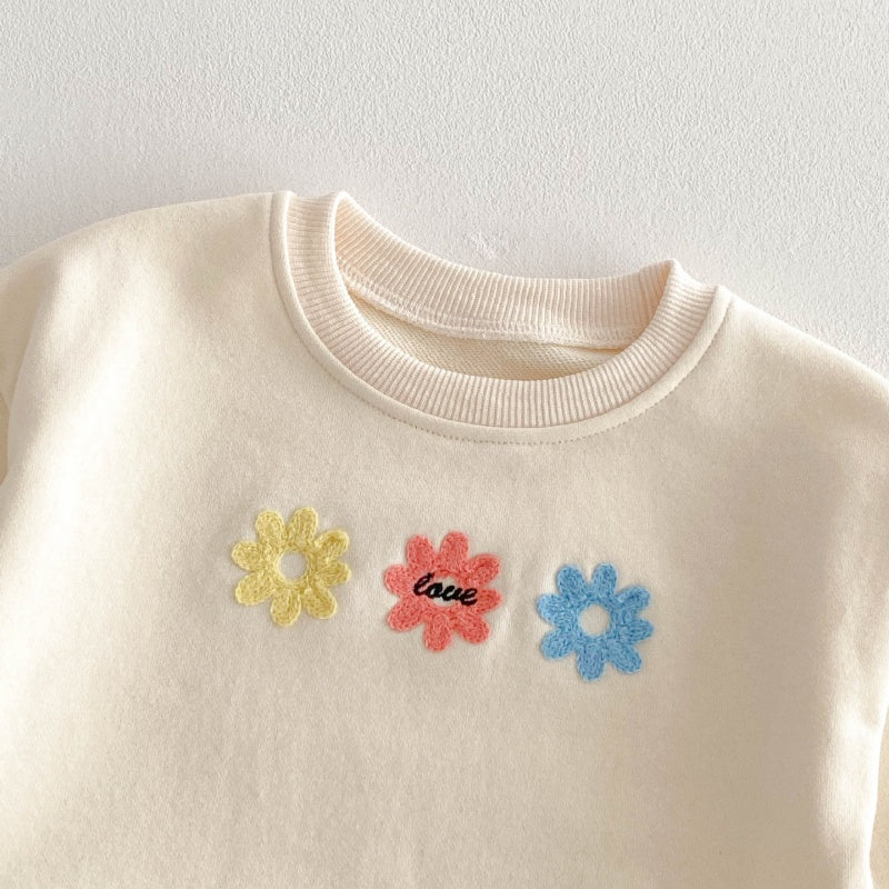 【BABY&KID】花刺繡可愛いセットアップSK032805