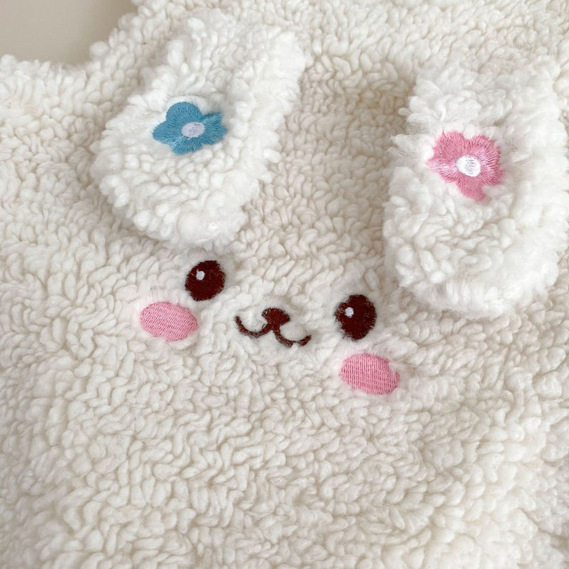 【BABY】冬新作うさぎデザイン裏起毛サロペットSK102702