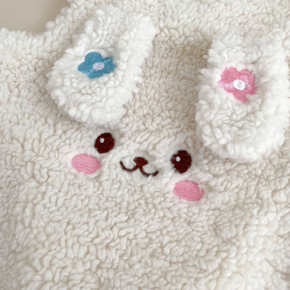 【BABY】冬新作うさぎデザイン裏起毛サロペットSK102702