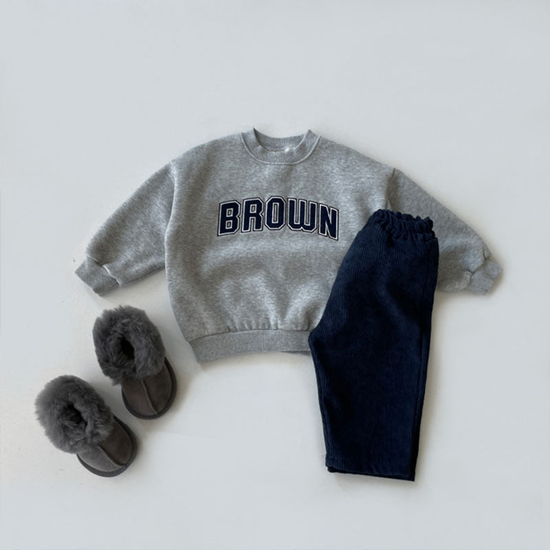 【BABY】BrownオシャレトレーナーSK031416