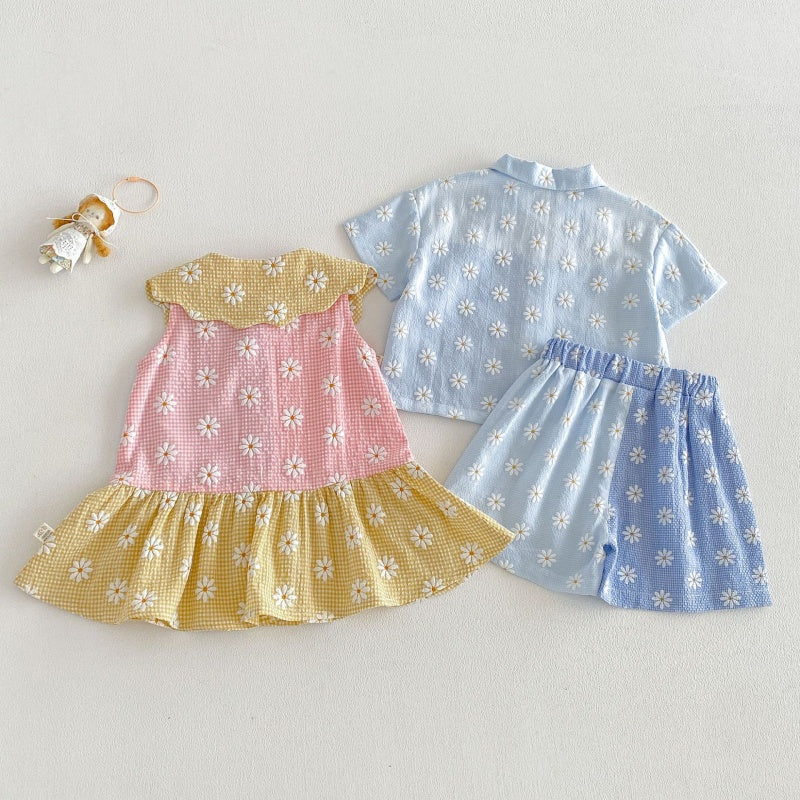 【BABY&KID】夏新作フラワー総柄ワンピース、セットアップSK106103