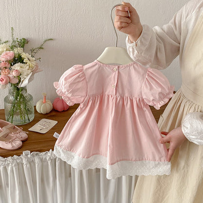 【BABY】夏新作パフスリーブワンピースSK104517