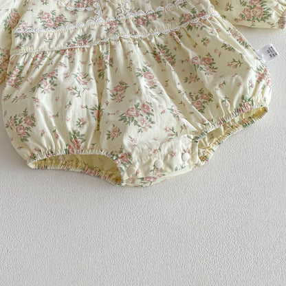 【BABY】韓国風小花柄ロンパースSK103622