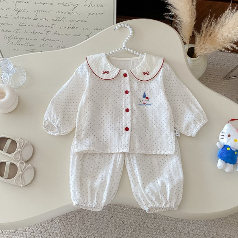 【BABY】ドット、蝶結びセットアップSK100524