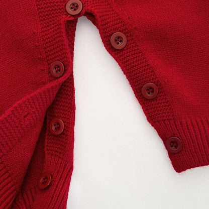 【BABY】冬新作くまハート柄ニットカバーオールSK103217