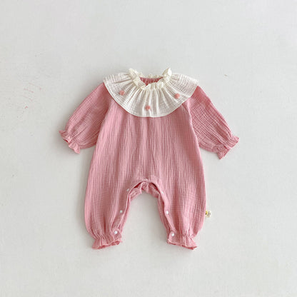 【BABY】長袖ガーゼカバーオールSK092305