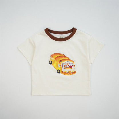 【BABY&KID】夏新作 キャラクタークルーネックTシャツSK090807