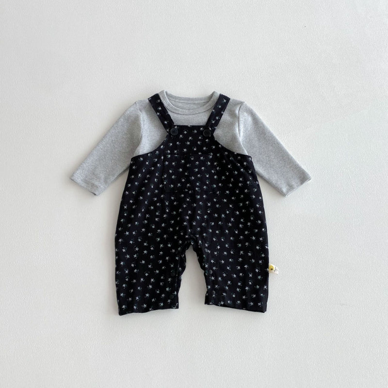 【BABY】花柄サロペット、トップスSK092530