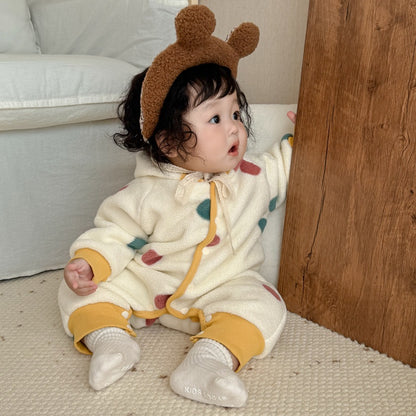 【BABY】冬新作カラードットあったかカバーオールSK103216