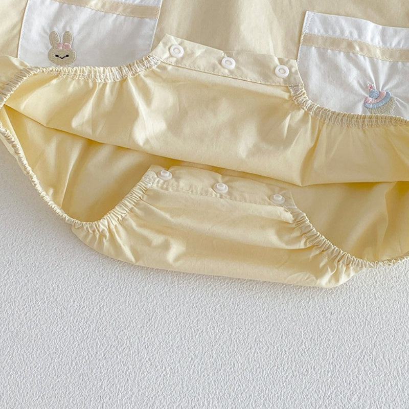 【BABY】夏新作スウィートカートゥーンワッペンロンパースSK106216