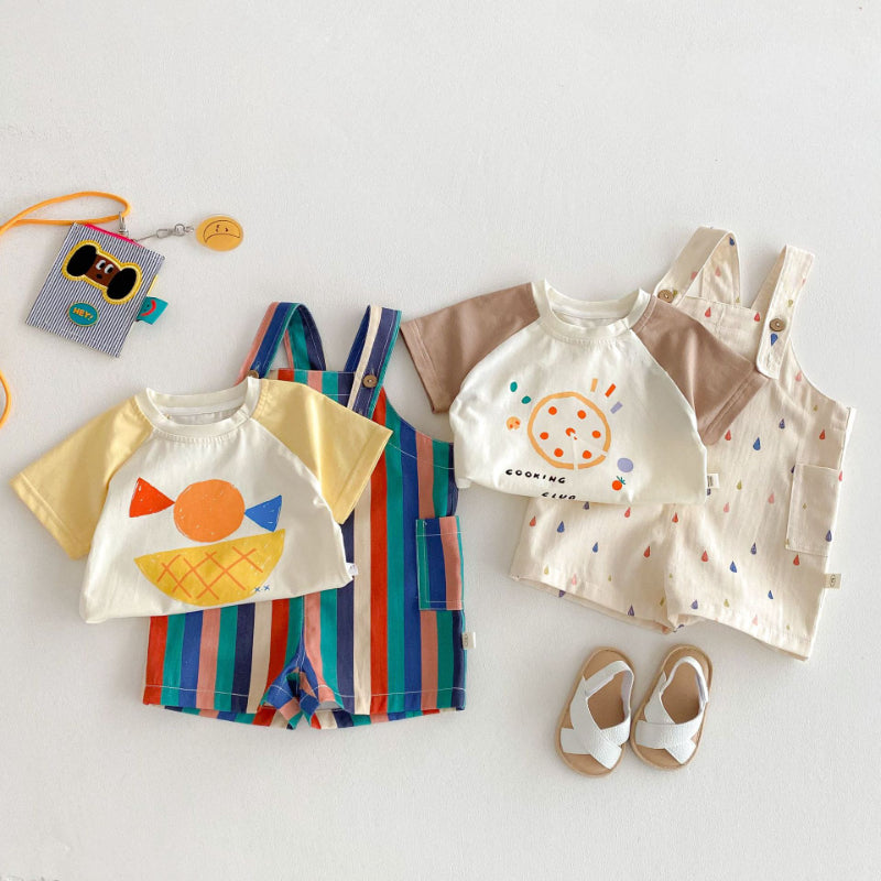 【BABY&KID】夏新作 ストライプサロペットSK080606