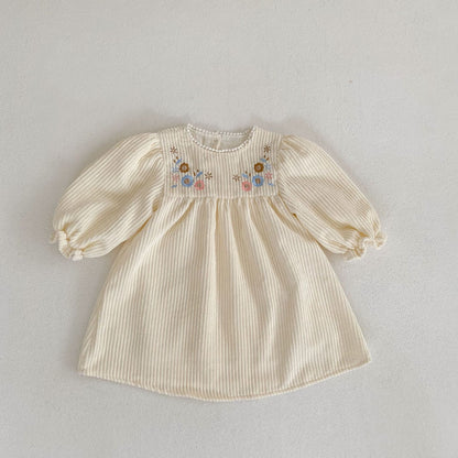 【BABY&KID】コーデュロイフラワークリーワンピースSK031804