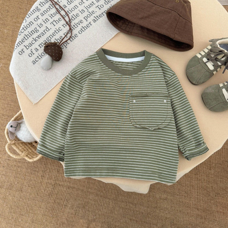 【BABY&KID】ポケット付きボーダーTシャツSK100212