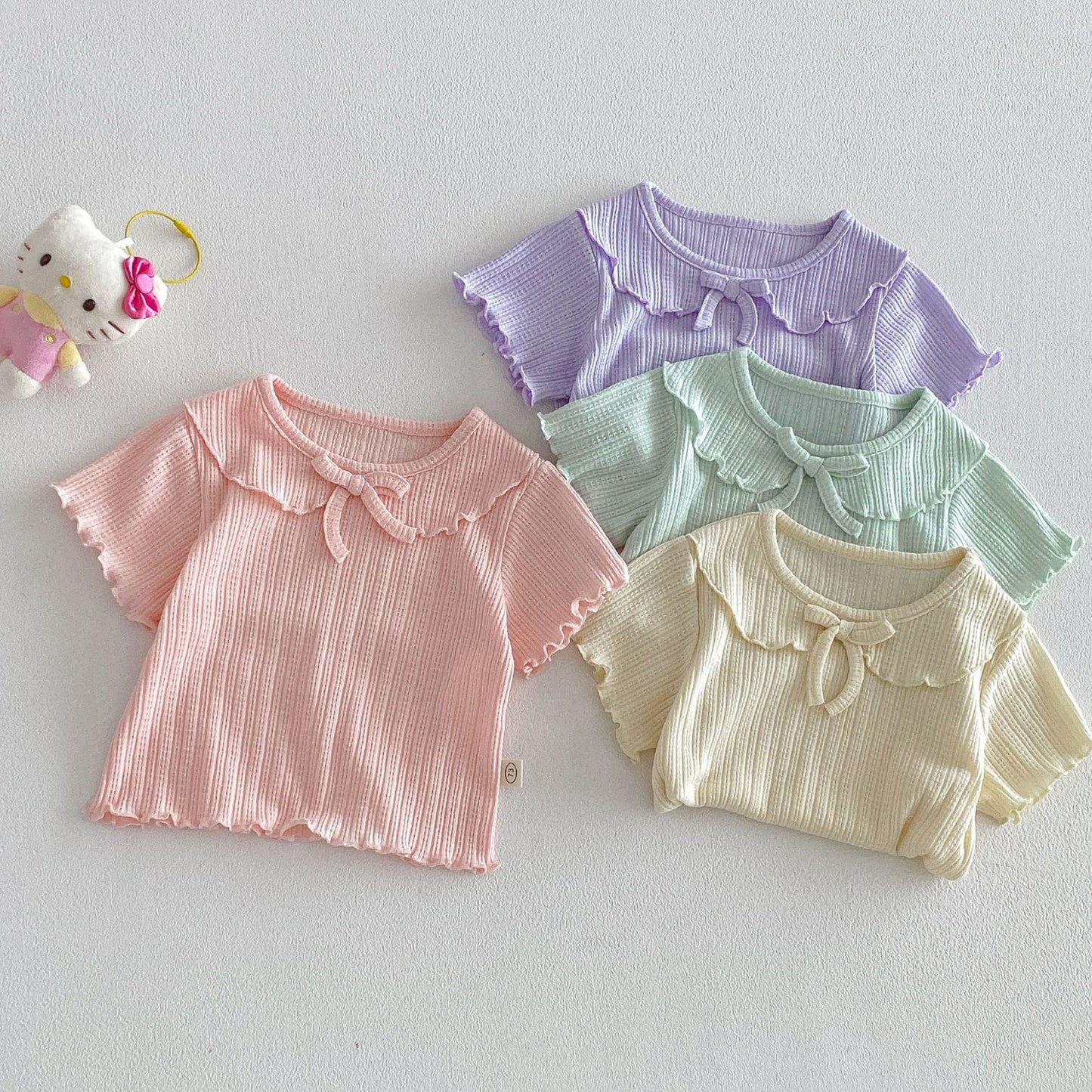 【BABY&KID】夏新作 丸襟無地TシャツSK105108