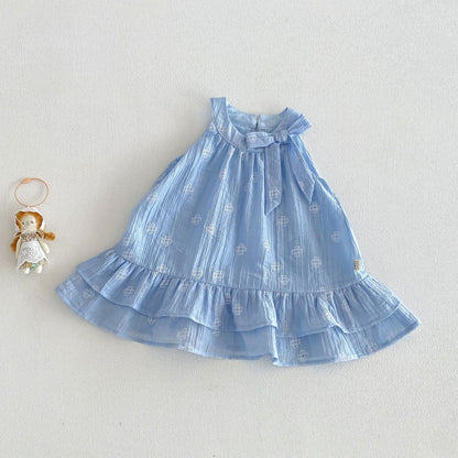 【BABY&KID】夏新作小花柄蝶結び総柄ワンピースSK106109