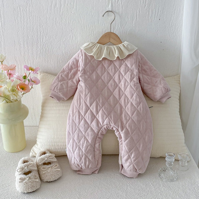 【BABY】冬新作わんちゃんフリル襟カバーオールSK102706