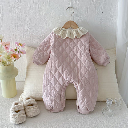 【BABY】冬新作わんちゃんフリル襟カバーオールSK102706