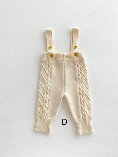 【BABY&KID】ケーブル編みニットサロペット、セーターSK022406