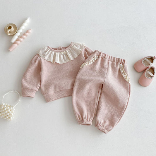 【BABY&KID】レース襟セットアップSK100333