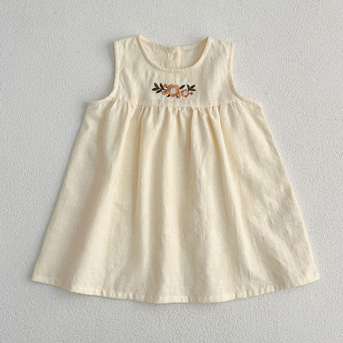 【姉妹服】夏新作 フラワー刺繍ノースリーブロンパース、ワンピースSK081625