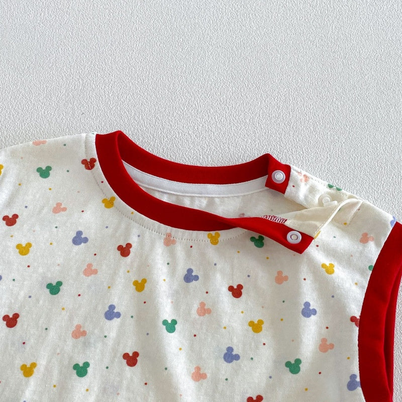 【BABY】夏新作総柄ロンパースSK105607